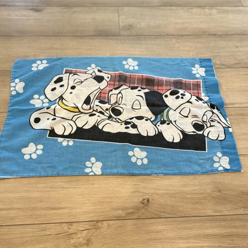 101 Dalmatians Disney Character Standard Pillowcase‎ Double Sided Vintage 90s